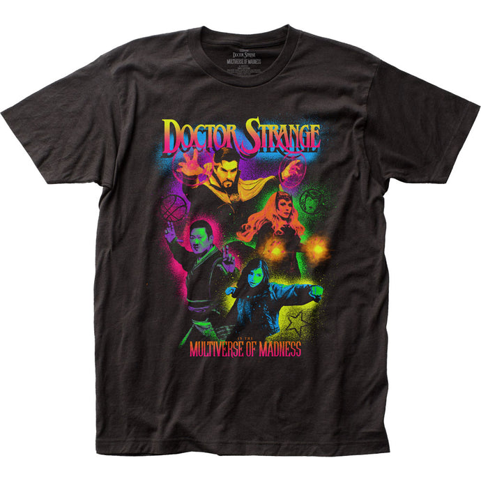 Dr. Strange Neon Splatter Mens T Shirt Black