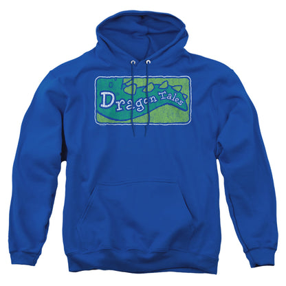 Dragon Tales Logo Distressed Mens Hoodie Royal Blue Officially Licensed