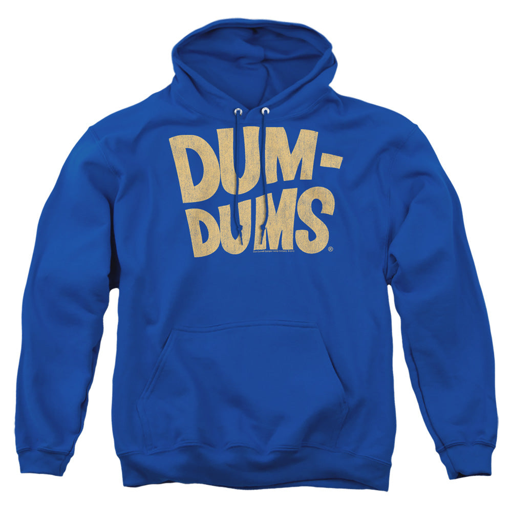 Dum Dums Distressed Logo Mens Hoodie Royal Blue