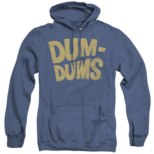 Dum Dums Distressed Logo Heather Mens Hoodie Royal Blue