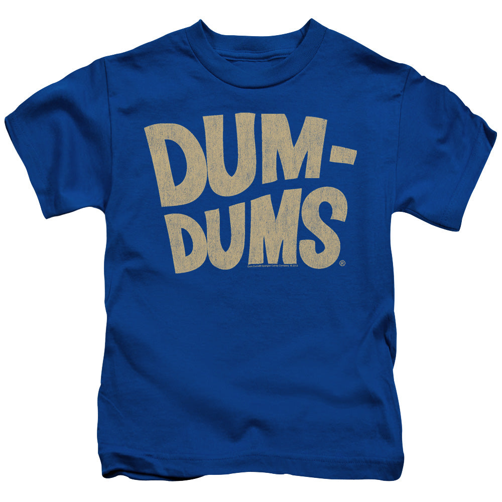 Dum Dums Distressed Logo Juvenile Kids Youth T Shirt Royal Blue (4)