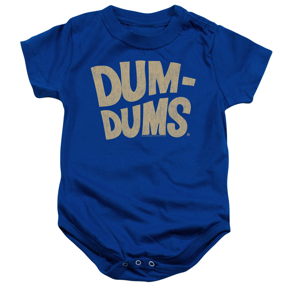 Dum Dums Distressed Logo Infant Baby Snapsuit Royal Blue