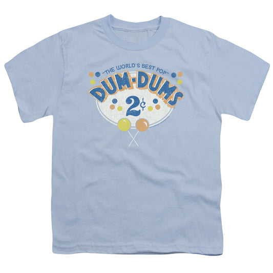 Dum Dums 2 Cents Kids Youth T Shirt Light Blue