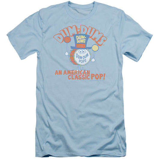 Dum Dums Classic Pop Slim Fit Mens T Shirt Light Blue