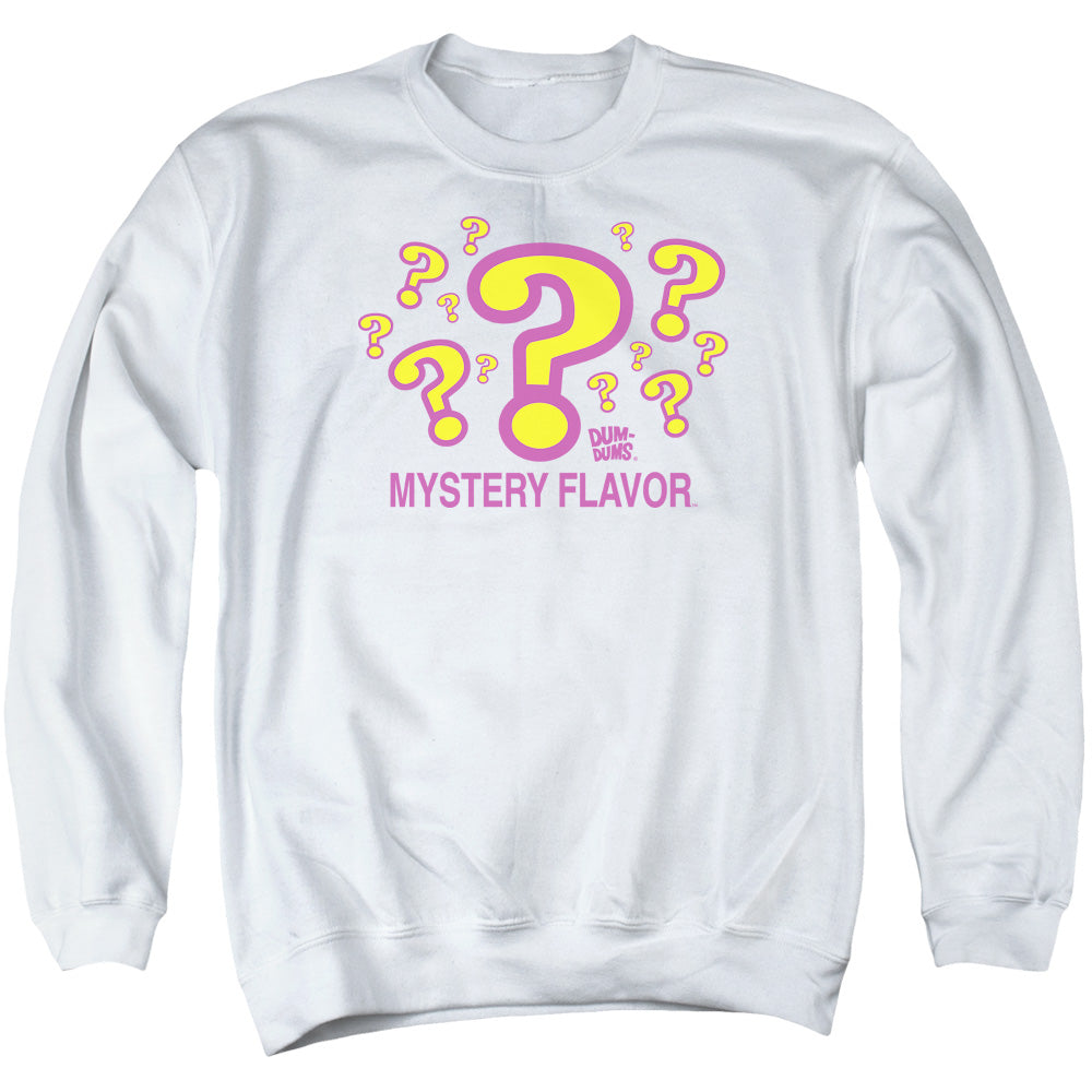 Dum Dums Mystery Flavor Mens Crewneck Sweatshirt White