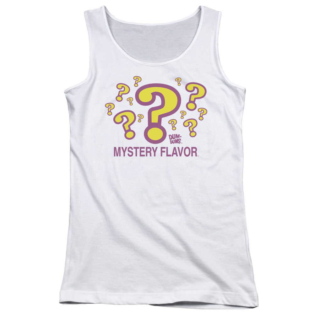 Dum Dums Mystery Flavor Womens Tank Top Shirt White