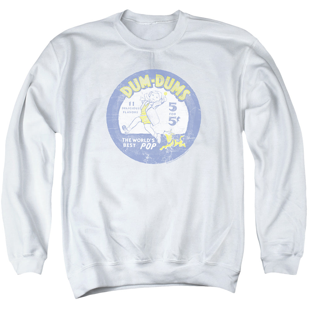 Dum Dums Pop Parade Mens Crewneck Sweatshirt White