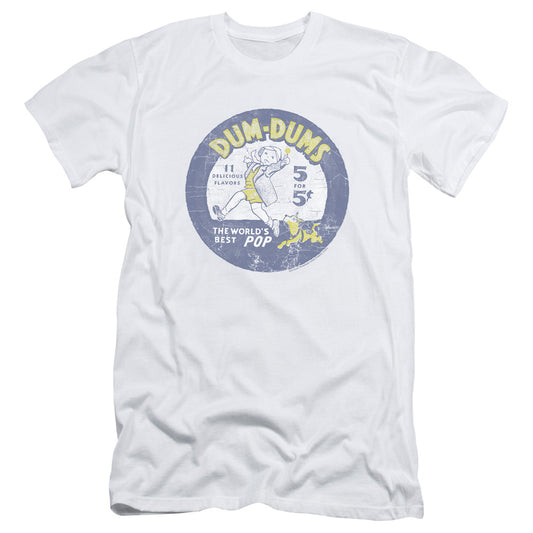 Dum Dums Pop Parade Slim Fit Mens T Shirt White