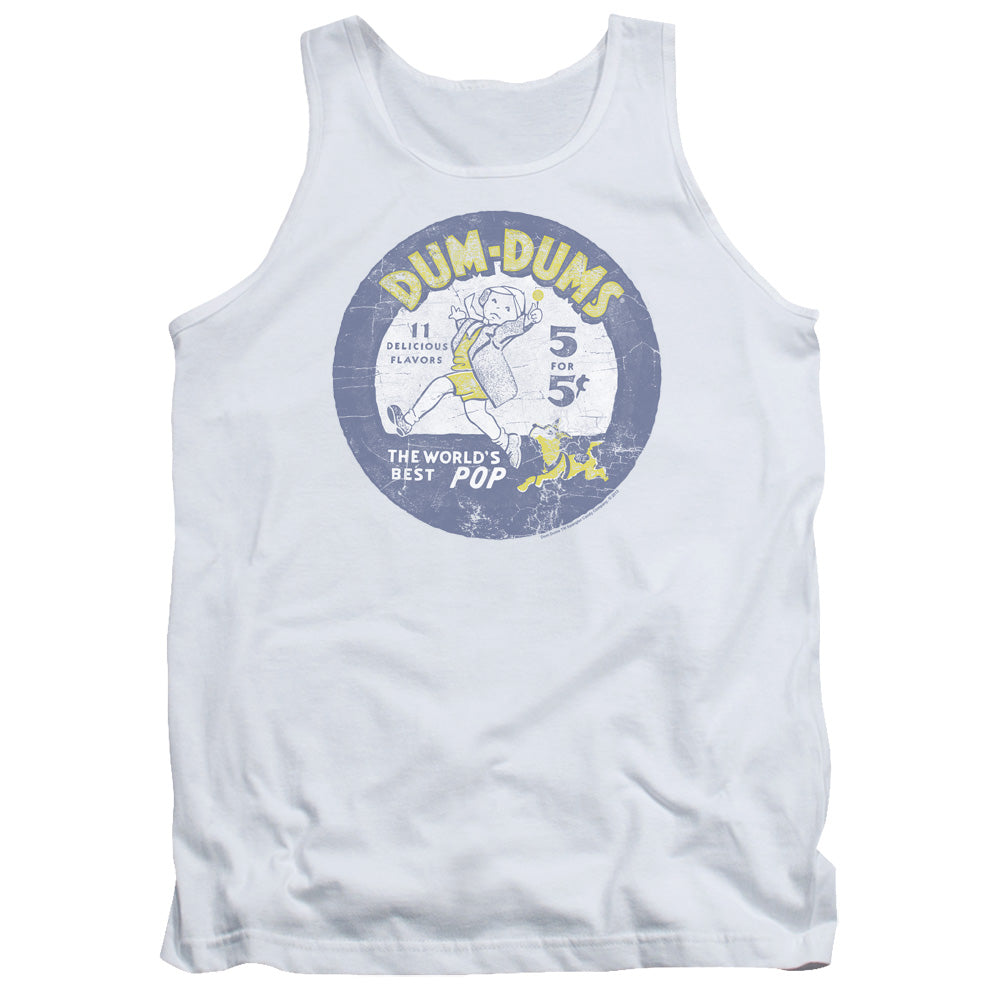 Dum Dums Pop Parade Mens Tank Top Shirt White