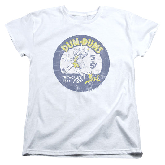 Dum Dums Pop Parade Womens T Shirt White