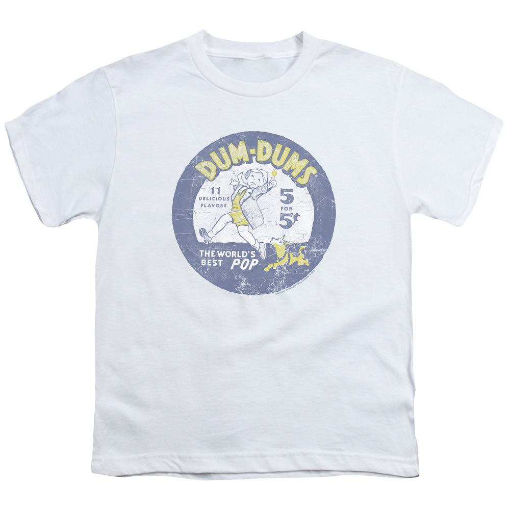 Dum Dums Pop Parade Kids Youth T Shirt White