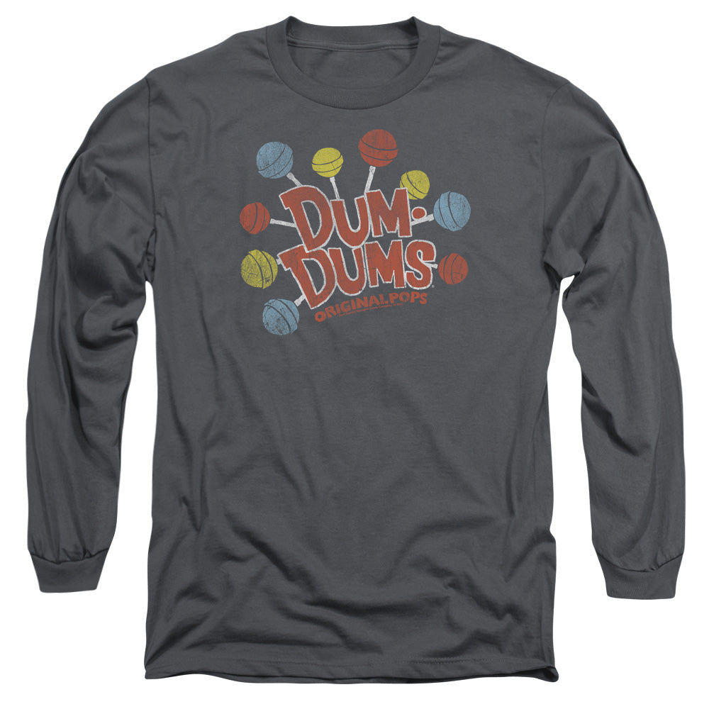 Dum Dums Original Pops Mens Long Sleeve Shirt Charcoal