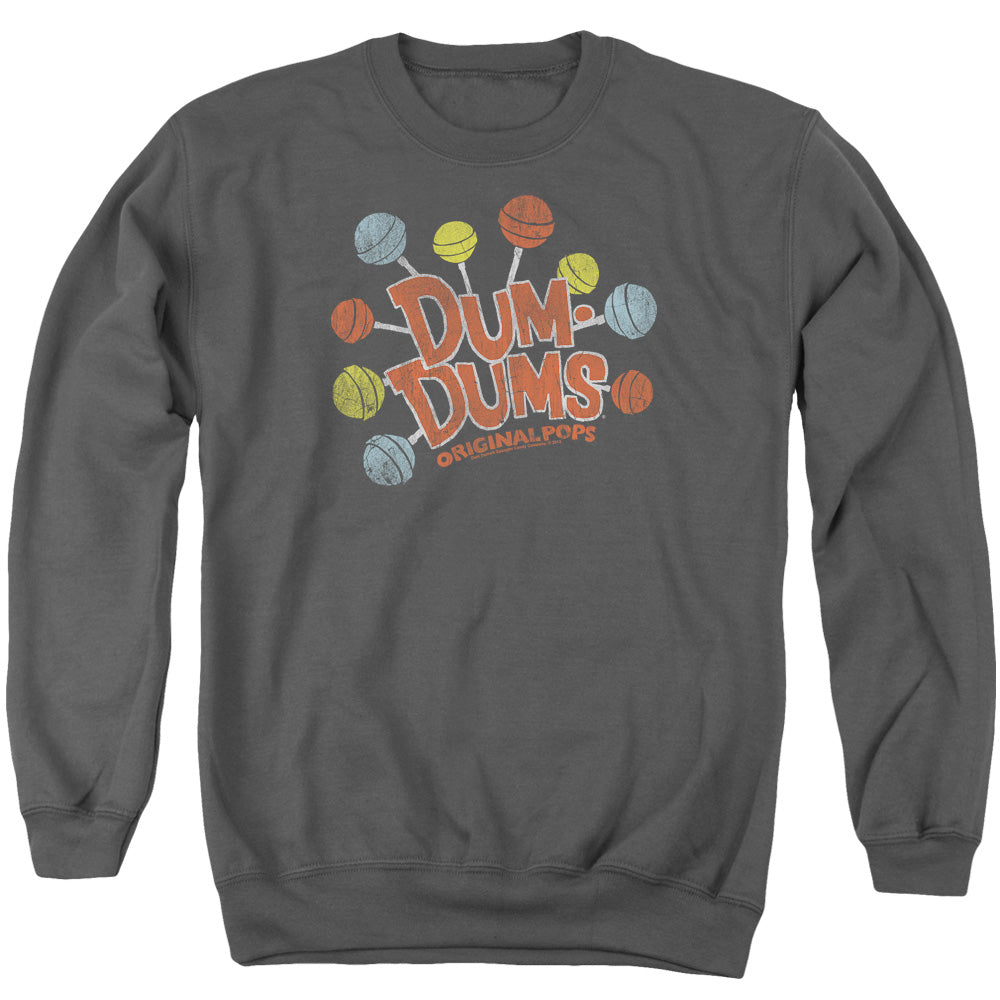 Dum Dums Original Pops Mens Crewneck Sweatshirt Charcoal