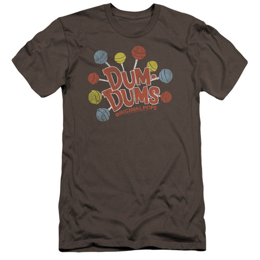 Dum Dums Original Pops Premium Bella Canvas Slim Fit Mens T Shirt Charcoal