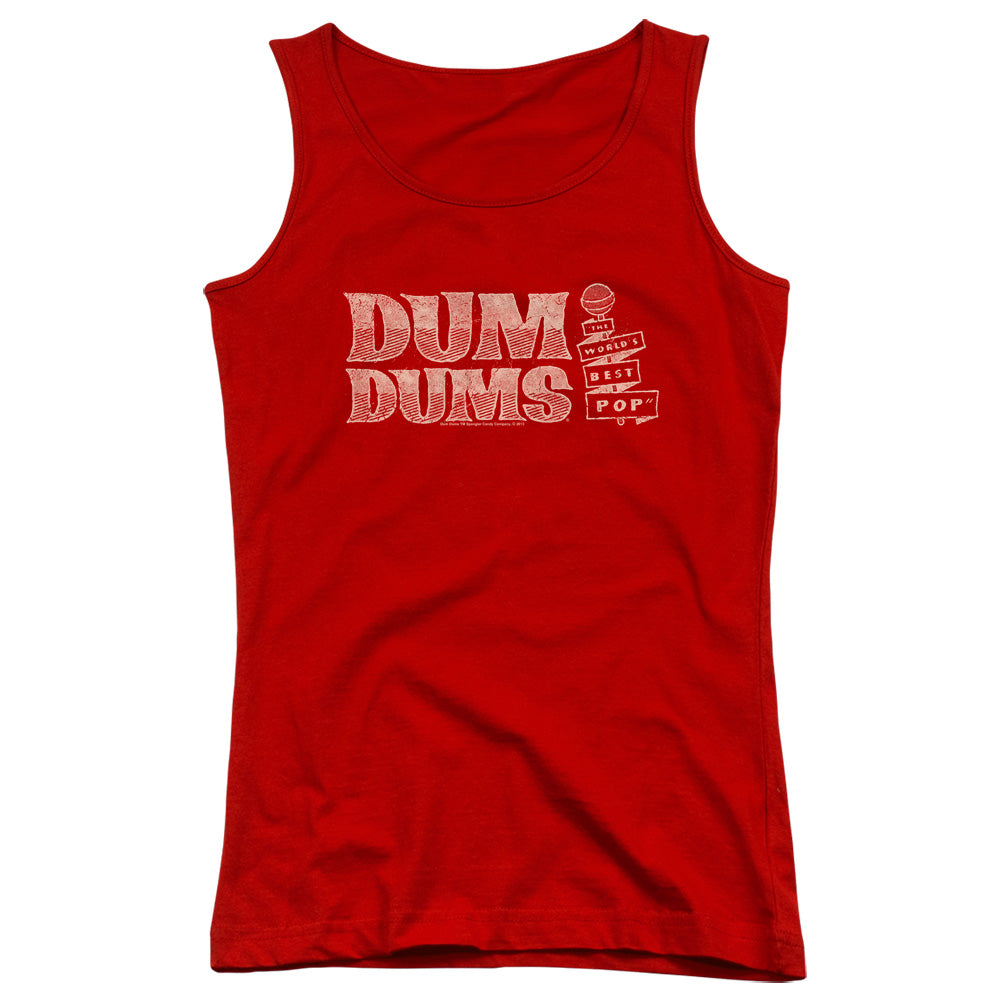 Dum Dums Worlds Best Womens Tank Top Shirt Red