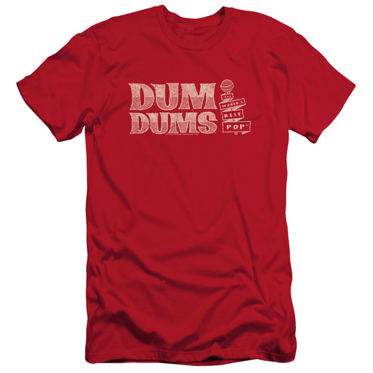 Dum Dums Worlds Best Slim Fit Mens T Shirt Red