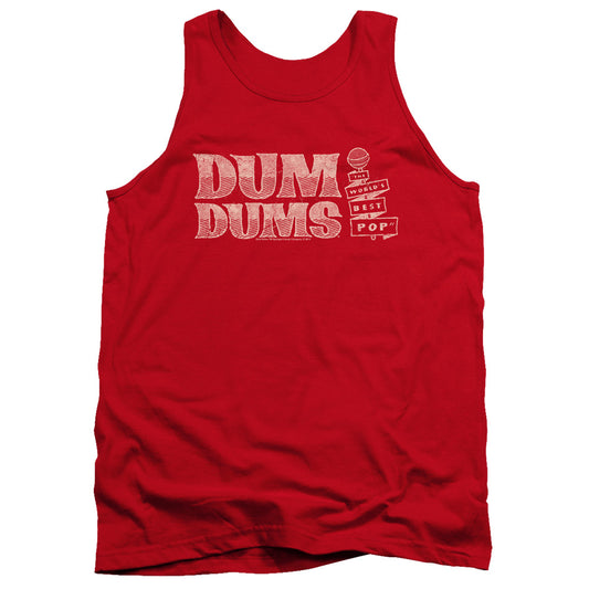 Dum Dums Worlds Best Mens Tank Top Shirt Red