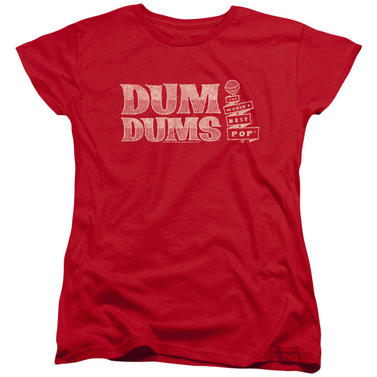 Dum Dums Worlds Best Womens T Shirt Red