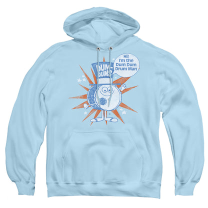 Dum Dums Drum Man Mens Hoodie Light Blue