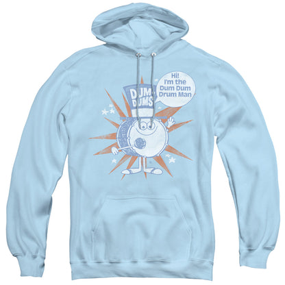 Dum Dums Drum Man Mens Hoodie Light Blue