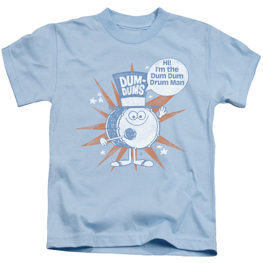 Dum Dums Drum Man Juvenile Kids Youth T Shirt Light Blue (7)