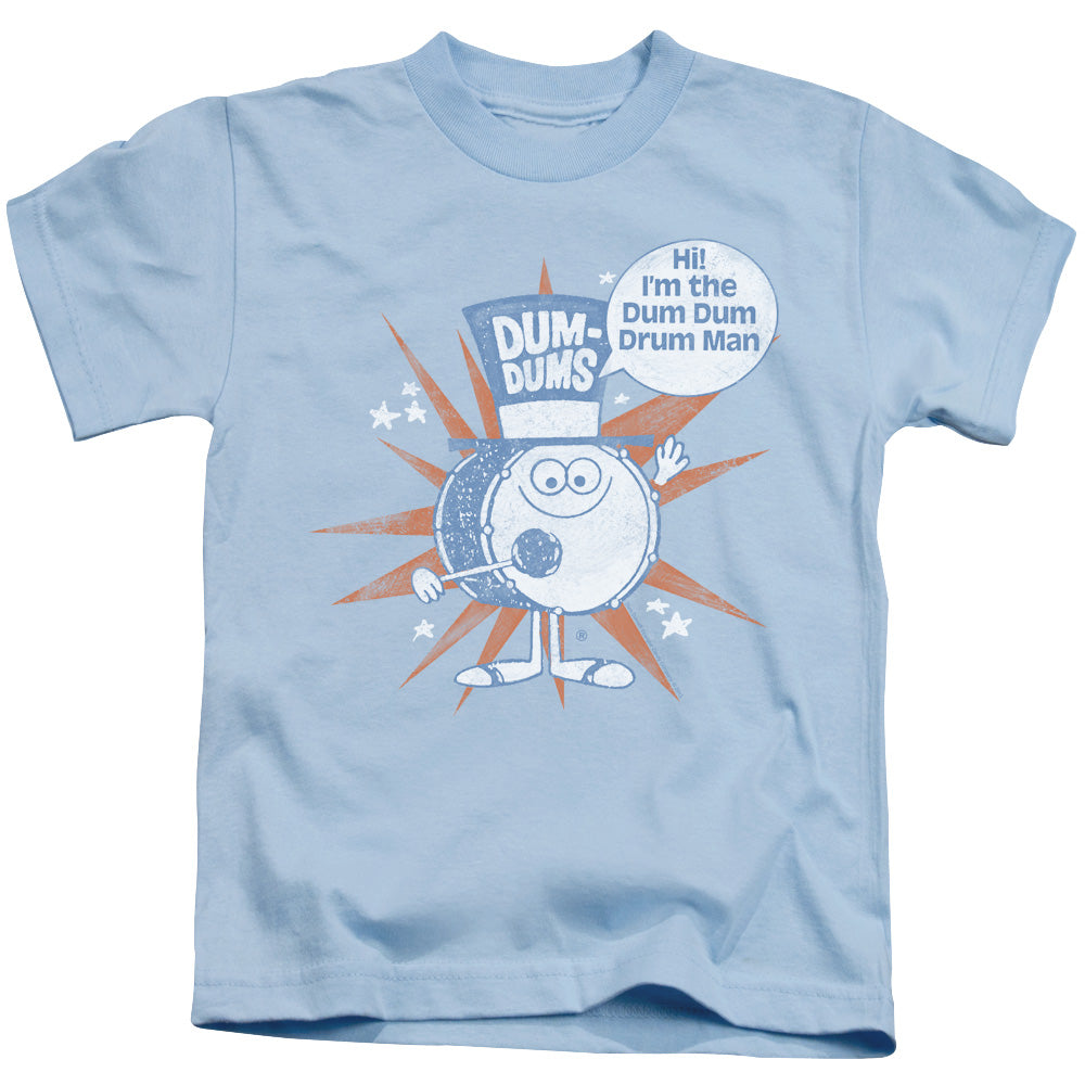 Dum Dums Drum Man Juvenile Kids Youth T Shirt Light Blue (5 6)