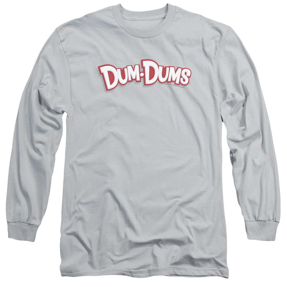 Dum Dums Logo Mens Long Sleeve Shirt Silver