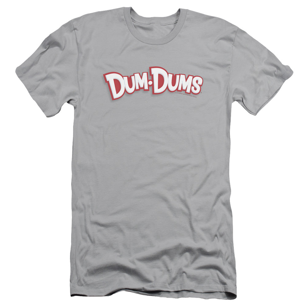 Dum Dums Logo Slim Fit Mens T Shirt Silver