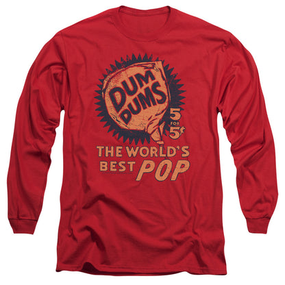 Dum Dums 5 For 5 Mens Long Sleeve Shirt Red