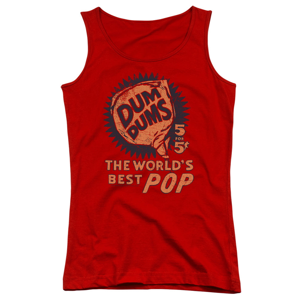 Dum Dums 5 for 5 Womens Tank Top Shirt Red