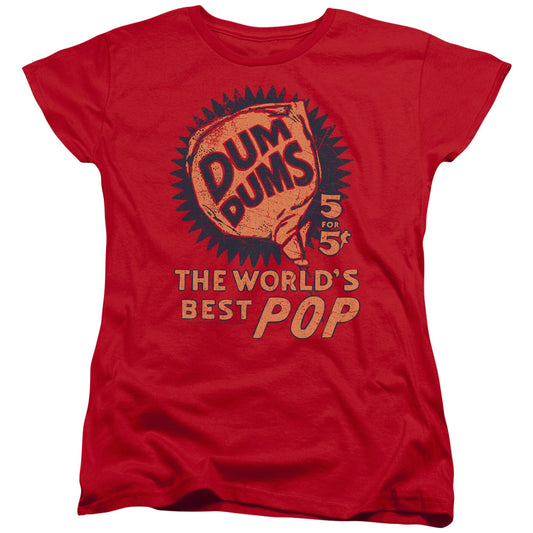 Dum Dums 5 for 5 Womens T Shirt Red