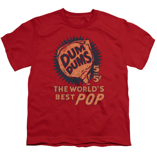 Dum Dums 5 for 5 Kids Youth T Shirt Red