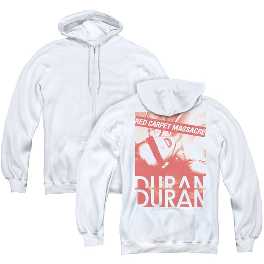 Duran Duran Red Carpet Massacre Back Print Zipper Mens Hoodie White