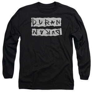 Duran Duran Print Error Mens Long Sleeve Shirt Black