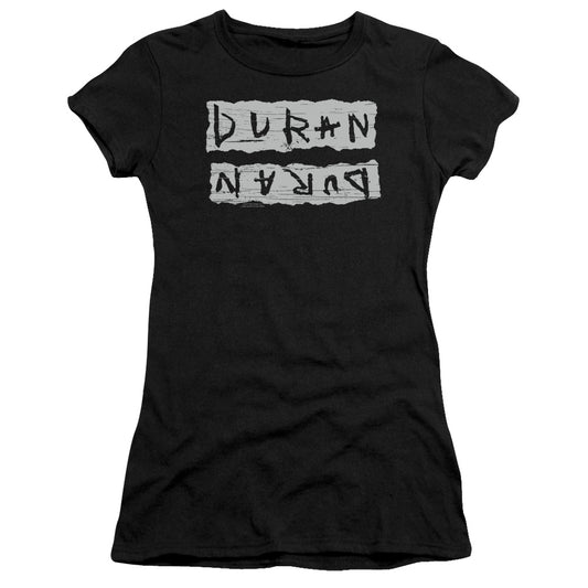 Duran Duran Print Error Junior Sheer Cap Sleeve Premium Bella Canvas Womens T Shirt Black