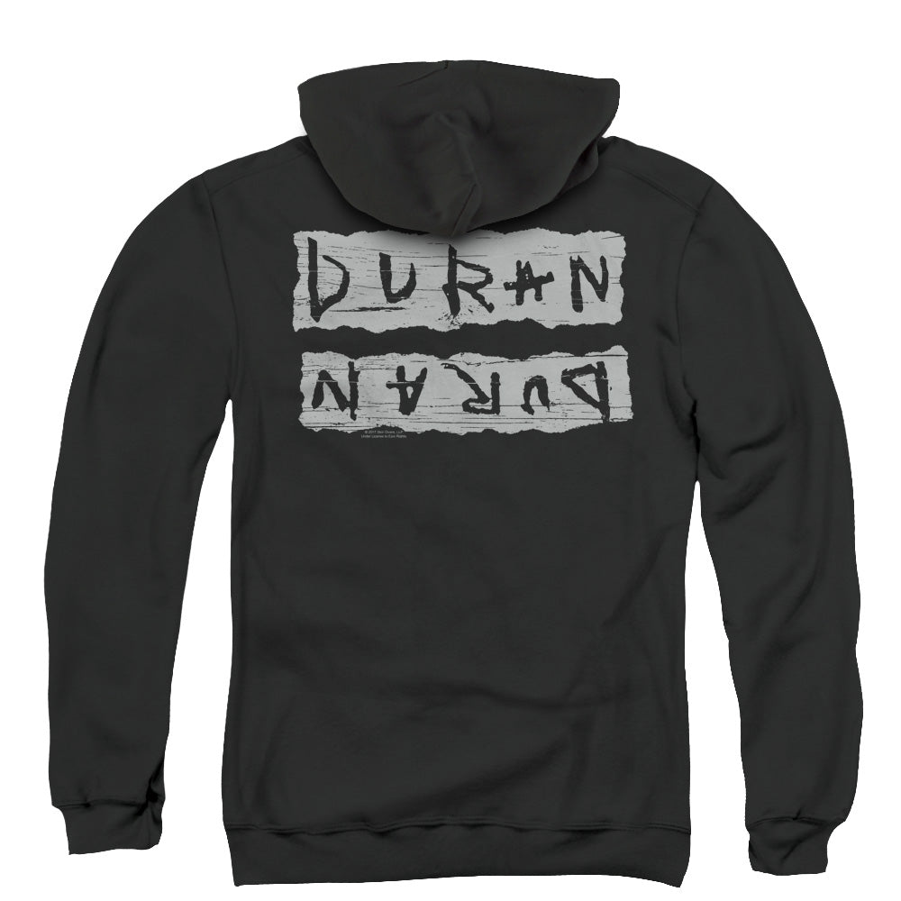 Duran Duran Print Error Back Print Zipper Mens Hoodie Black