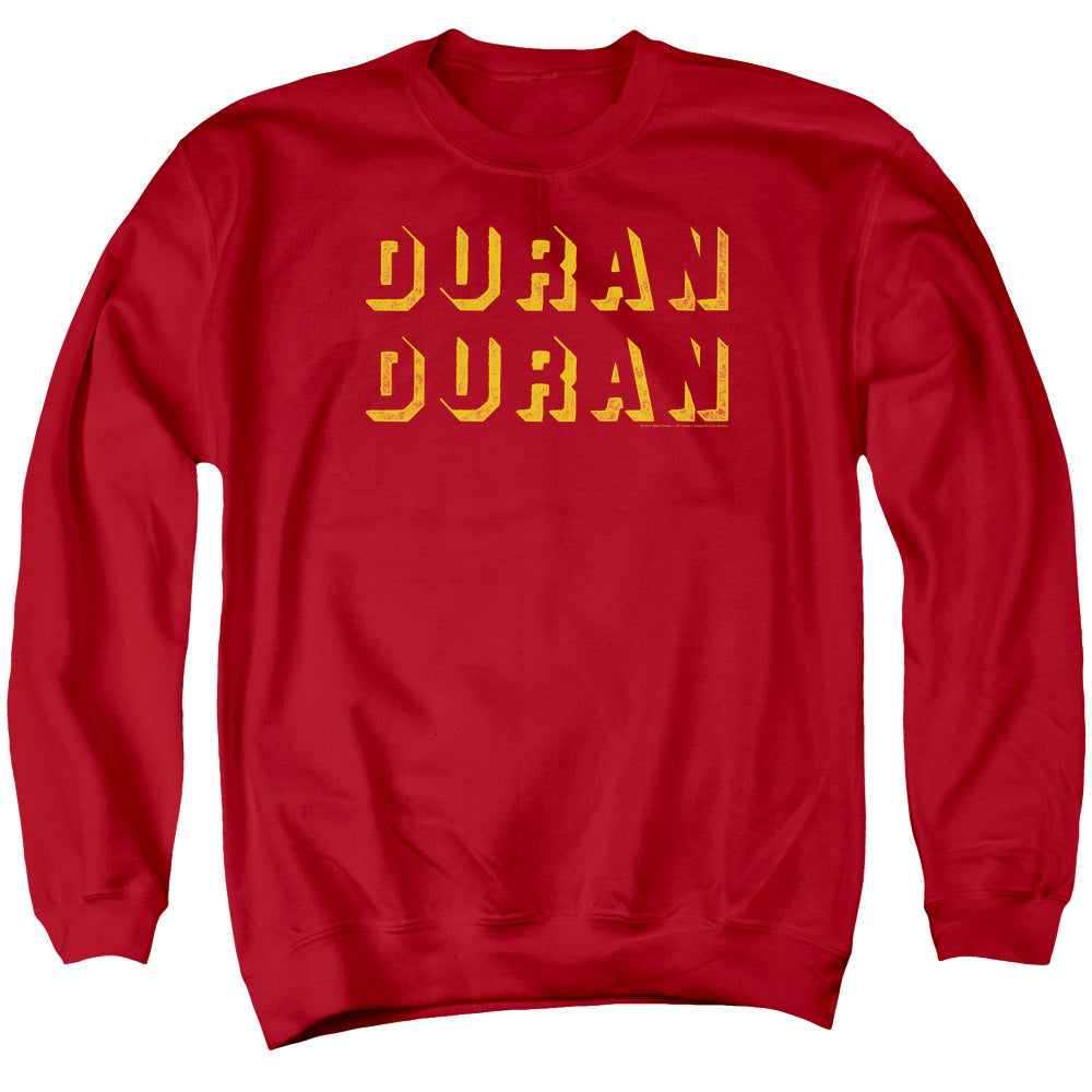 Duran Duran Negative Space Mens Crewneck Sweatshirt Red