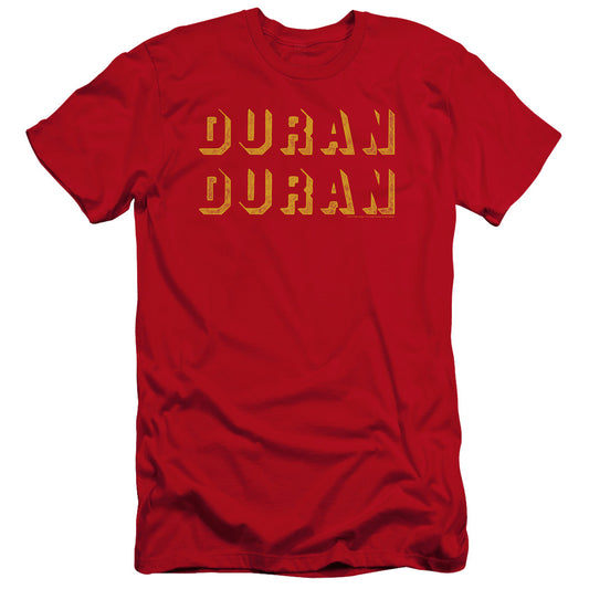 Duran Duran Negative Space Premium Bella Canvas Slim Fit Mens T Shirt Red