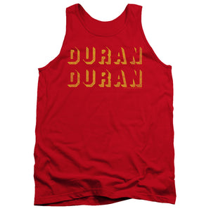 Duran Duran Negative Space Mens Tank Top Shirt Red