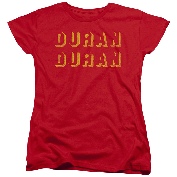 Duran Duran Negative Space Womens T Shirt Red