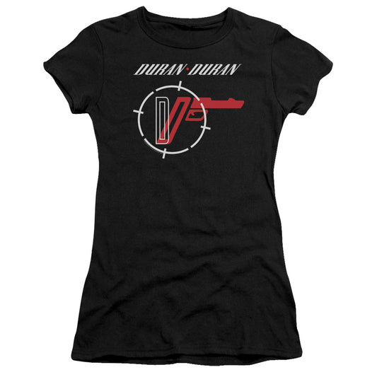 Duran Duran A View Junior Sheer Cap Sleeve Premium Bella Canvas Womens T Shirt Black