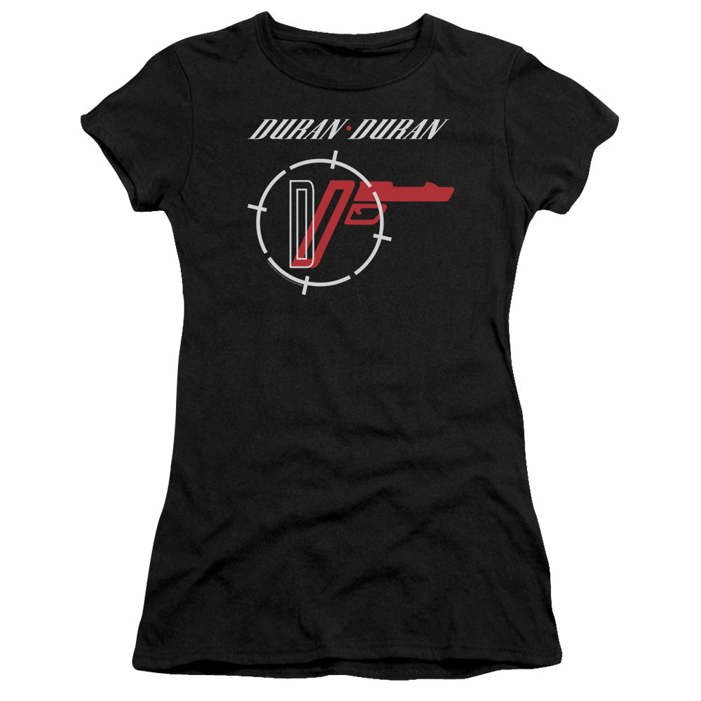 Duran Duran A View Junior Sheer Cap Sleeve Premium Bella Canvas Womens T Shirt Black