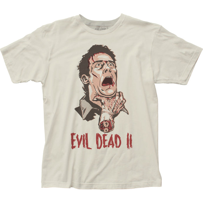 Evil Dead 2 Ash Williams Vintage Style Mens T Shirt Vintage White