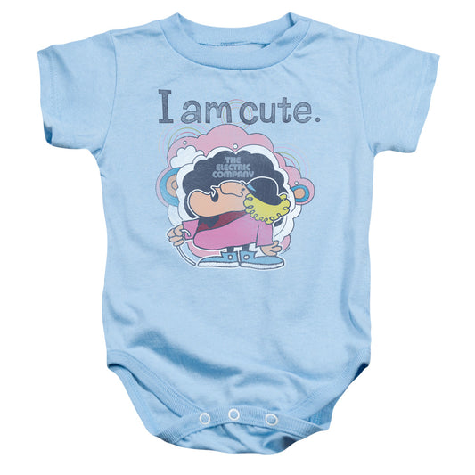 Electric Company I Am Cute Infant Baby Snapsuit Light Blue