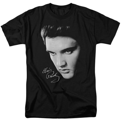 Elvis Presley Face Mens T Shirt Black