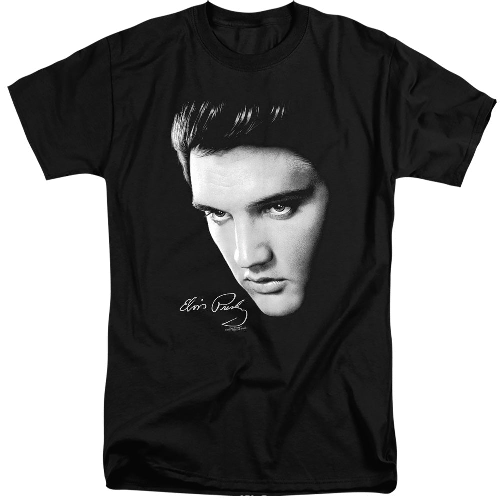 Elvis Presley Face Mens Tall T Shirt Black