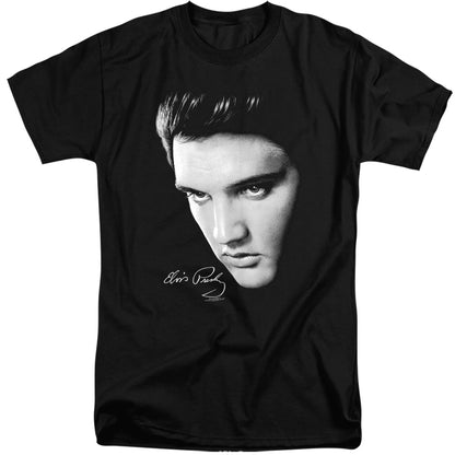 Elvis Presley Face Mens Tall T Shirt Black