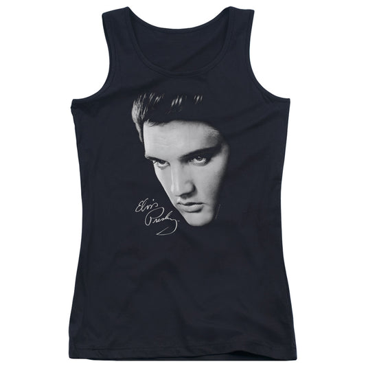 Elvis Presley Face Womens Tank Top Shirt Black