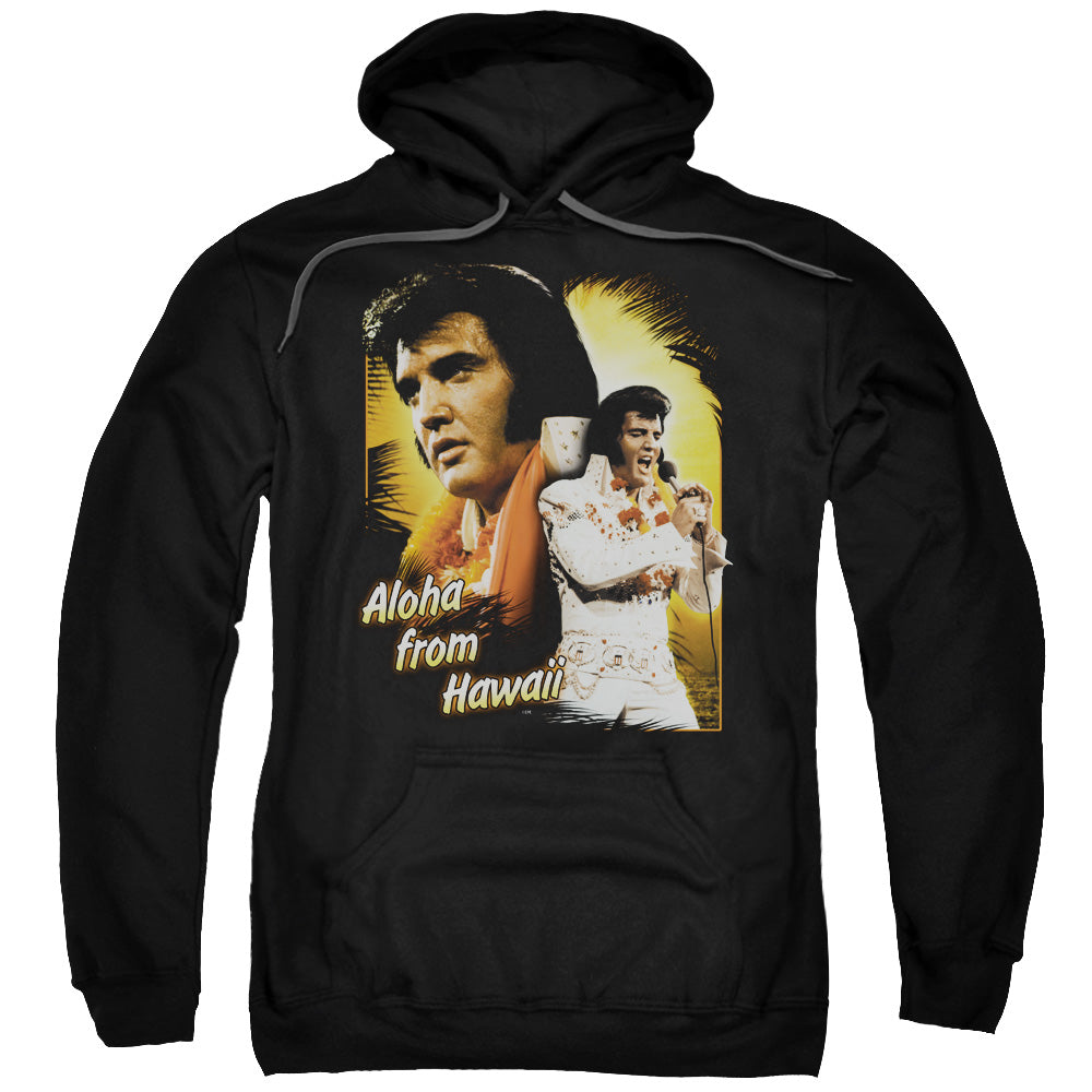 Elvis Presley Aloha Mens Hoodie Black