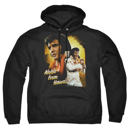 Elvis Presley Aloha Mens Hoodie Black